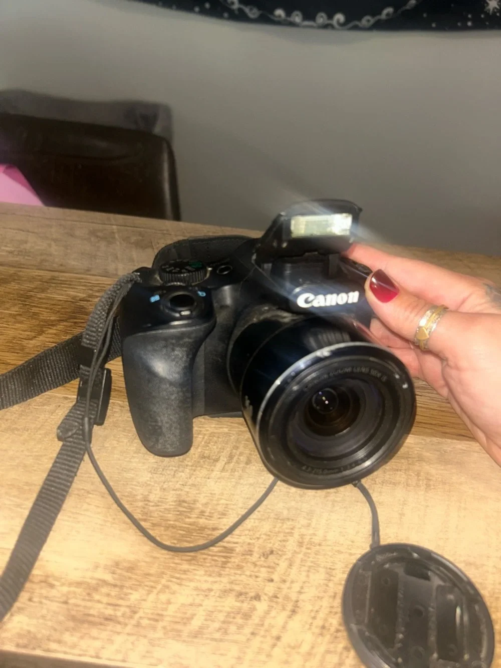 Canon Black Compact Digital Camera with Branded Neck Strap